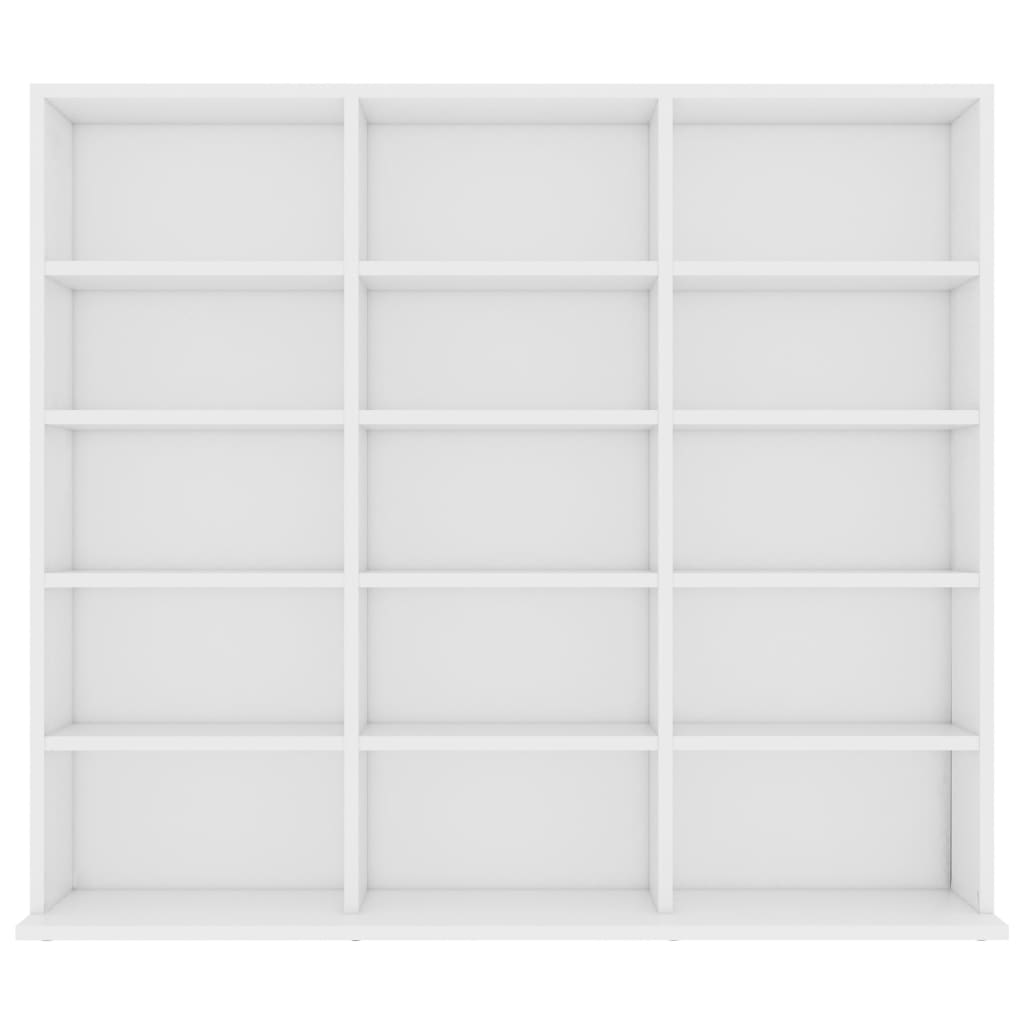 CD Cabinet White 102x16x89,5 cm Chipboard