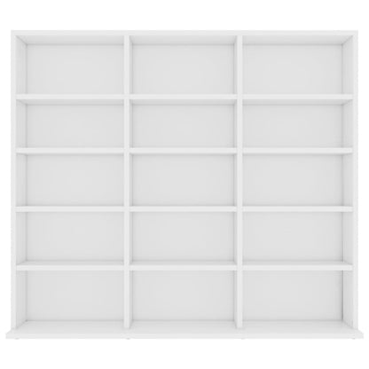 CD Cabinet White 102x16x89,5 cm Chipboard