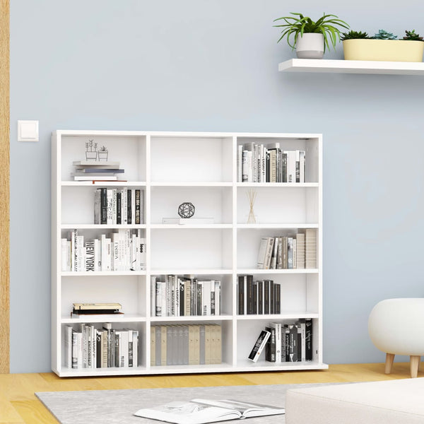  CD Cabinet White 102x16x89,5 cm Chipboard