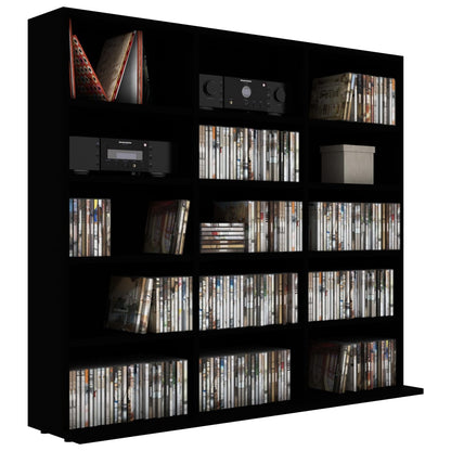CD Cabinet Black 102x16x89,5 cm Chipboard