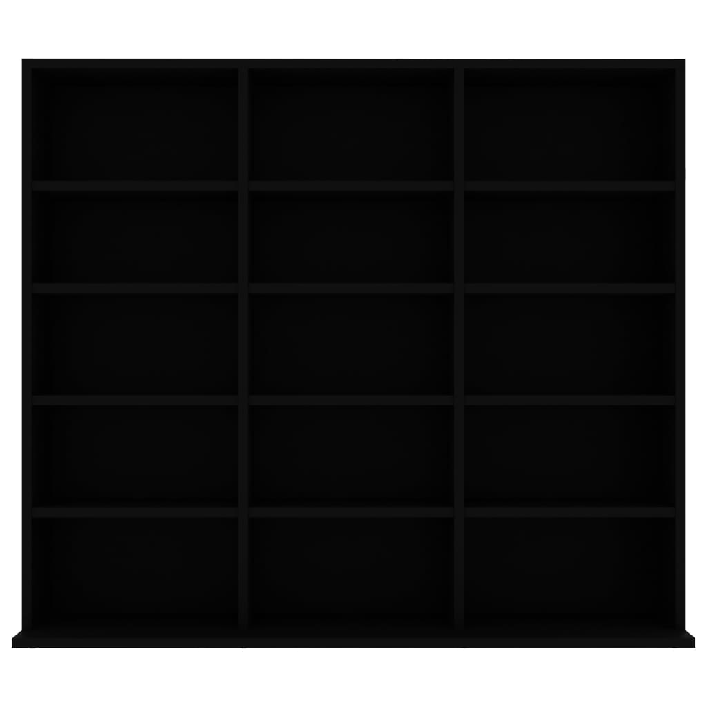 CD Cabinet Black 102x16x89,5 cm Chipboard