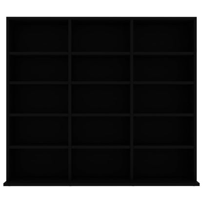 CD Cabinet Black 102x16x89,5 cm Chipboard