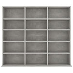 CD Cabinet Concrete Grey 102x16x89,5 cm Chipboard