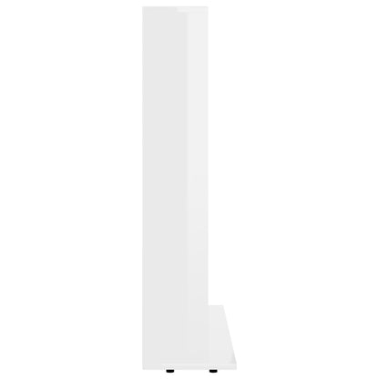 CD Cabinet High Gloss White 102x16x89,5 cm Chipboard