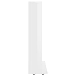 CD Cabinet High Gloss White 102x16x89,5 cm Chipboard