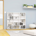 CD Cabinet High Gloss White 102x16x89,5 cm Chipboard