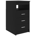 Drawer Cabinet Black 40x50x76 cm Chipboard