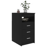 Drawer Cabinet Black 40x50x76 cm Chipboard