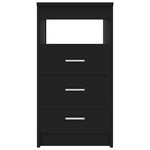 Drawer Cabinet Black 40x50x76 cm Chipboard