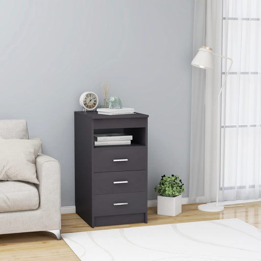 Drawer Cabinet Grey 40x50x76 cm Chipboard