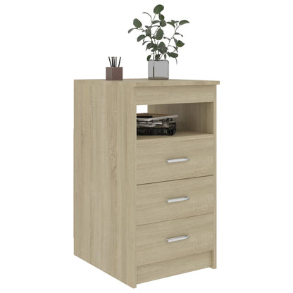 Drawer Cabinet Sonoma Oak 40x50x76 cm Chipboard