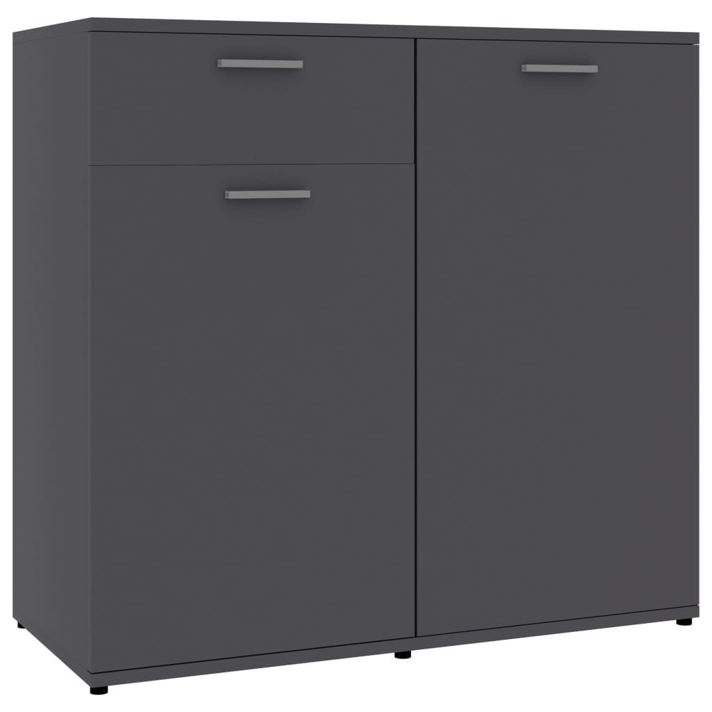 Sideboard Grey 80x36x75 cm Chipboard