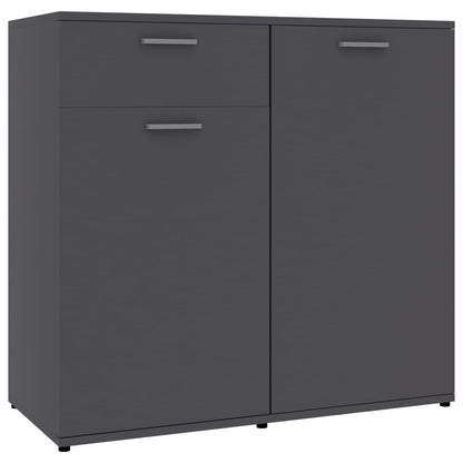 Sideboard Grey 80x36x75 cm Chipboard