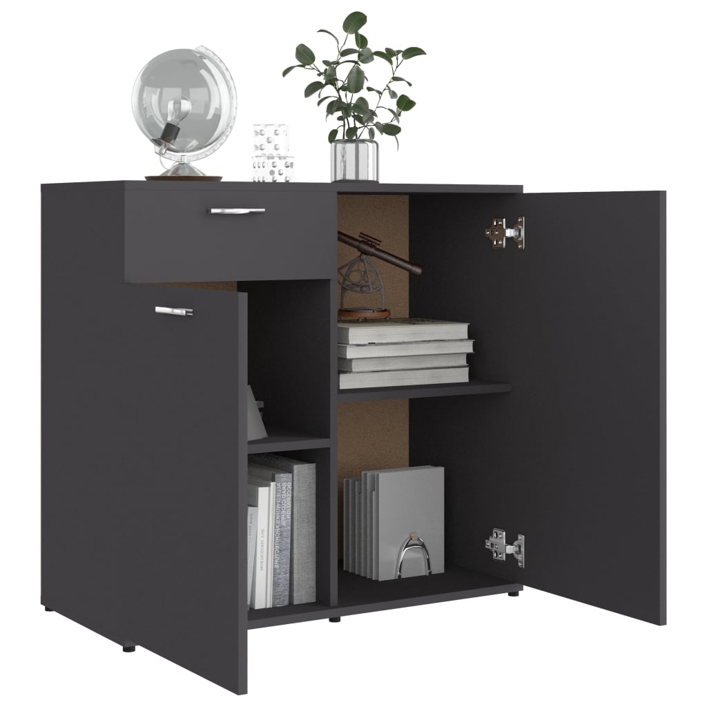 Sideboard Grey 80x36x75 cm Chipboard