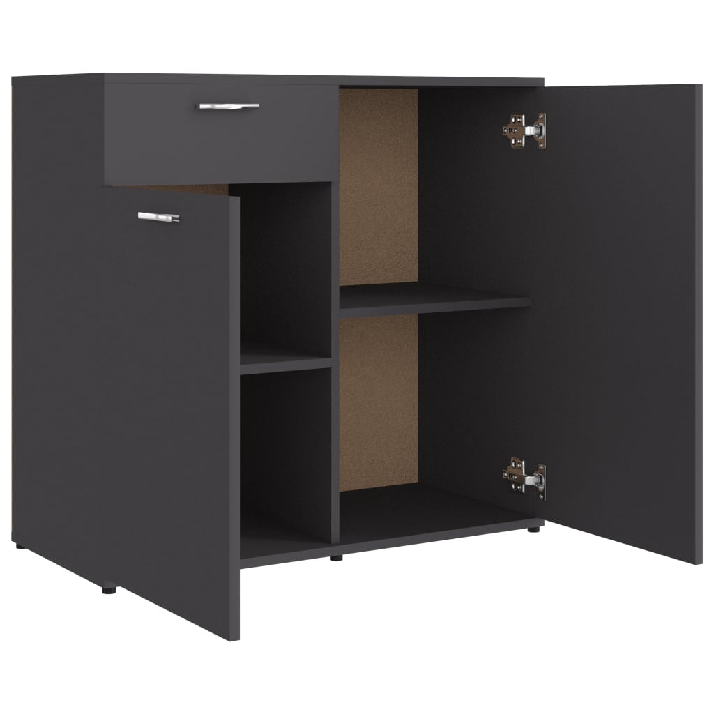 Sideboard Grey 80x36x75 cm Chipboard