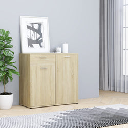 Sideboard Grey 80x36x75 cm Chipboard