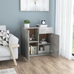 Sideboard Concrete Grey 80x36x75 cm Chipboard