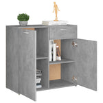 Sideboard Concrete Grey 80x36x75 cm Chipboard