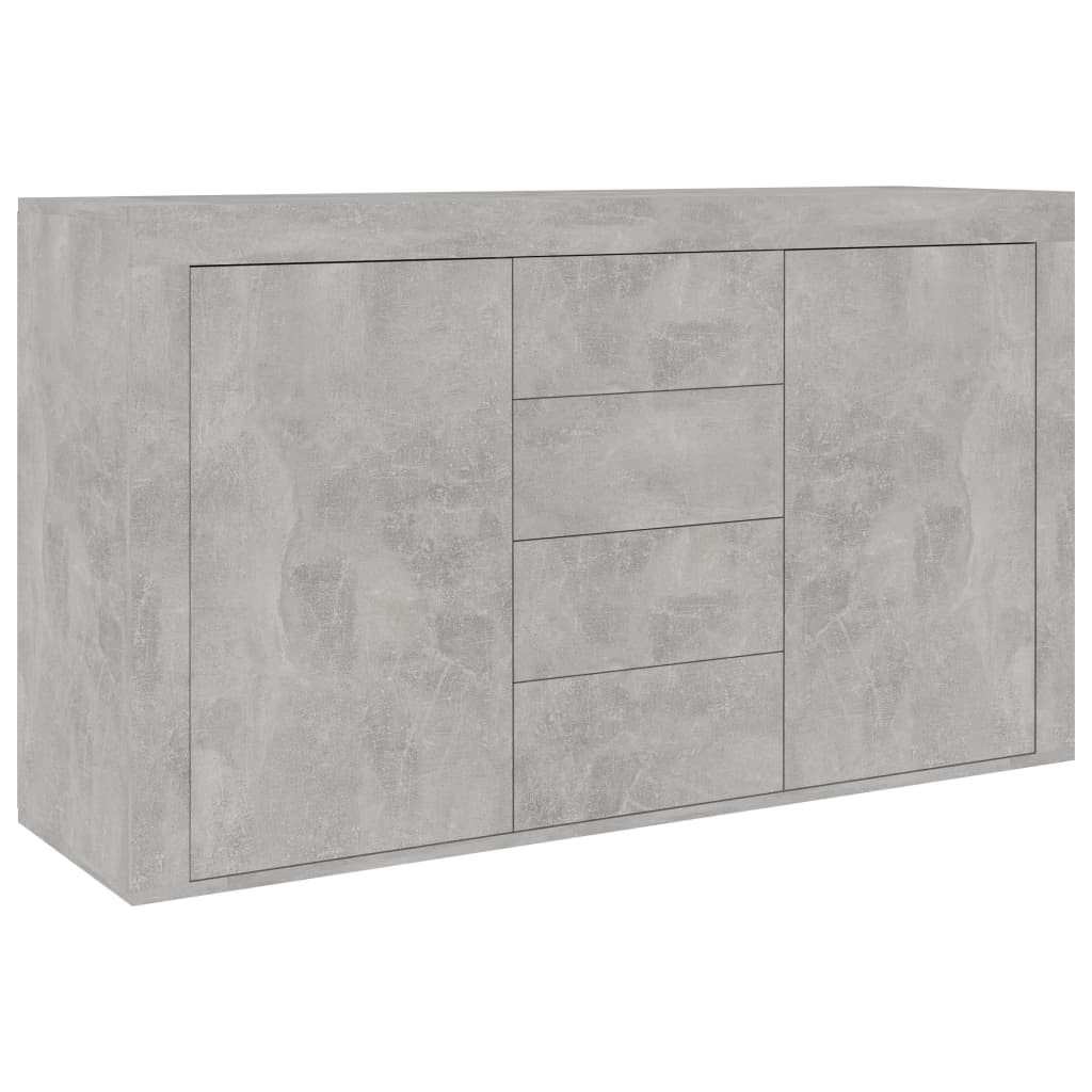 Sideboard Concrete Grey 120x36x69 cm Chipboard