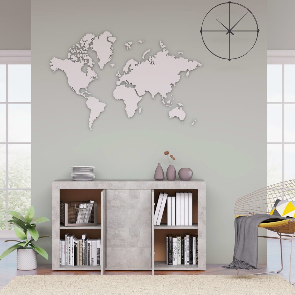 Sideboard Concrete Grey 120x36x69 cm Chipboard