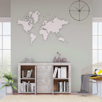 Sideboard Concrete Grey 120x36x69 cm Chipboard