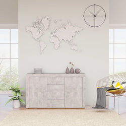 Sideboard Concrete Grey 120x36x69 cm Chipboard