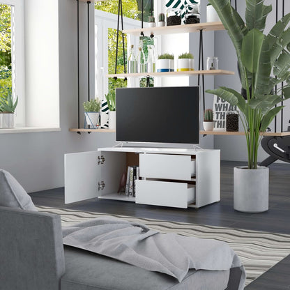 TV Cabinet White 80x34x36 cm Chipboard