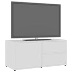 TV Cabinet White 80x34x36 cm Chipboard