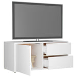 TV Cabinet White 80x34x36 cm Chipboard