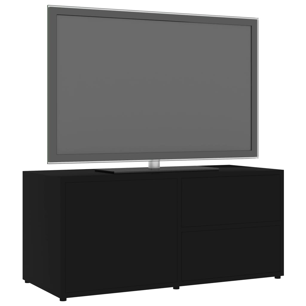 TV Cabinet Black 80x34x36 cm Chipboard