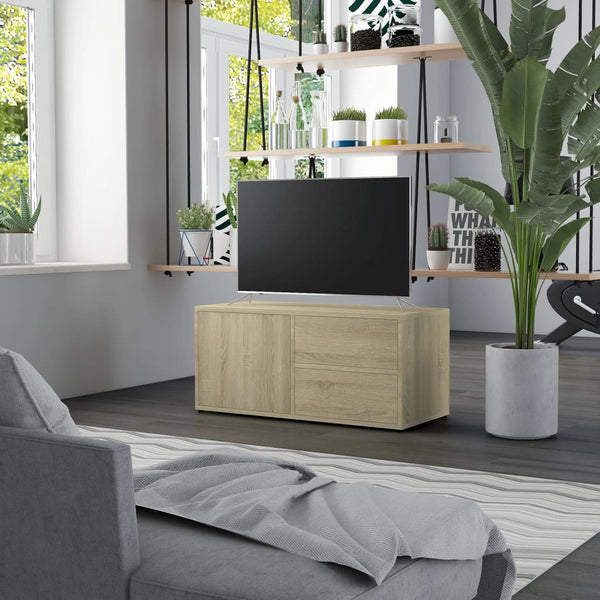  TV Cabinet Sonoma Oak 80x34x36 cm Chipboard