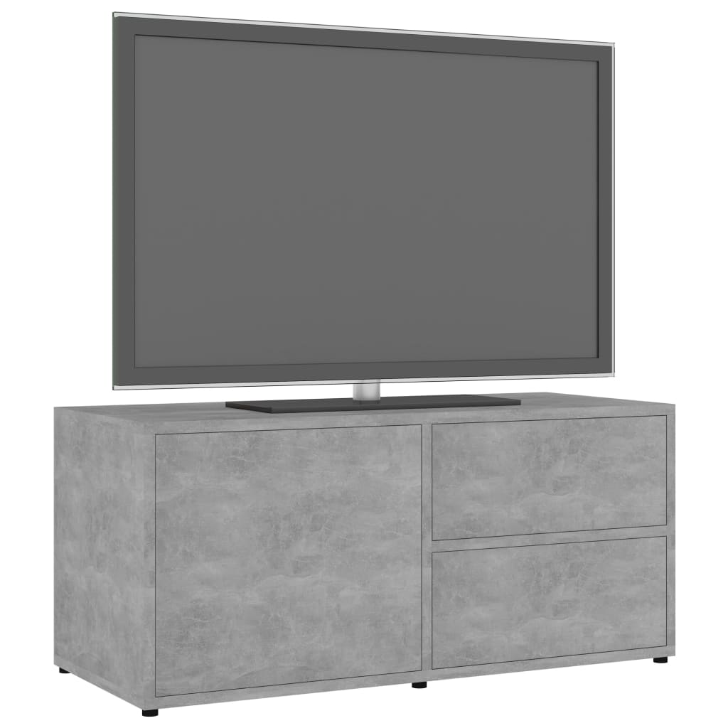 TV Cabinet Concrete Grey 80x34x36 cm Chipboard