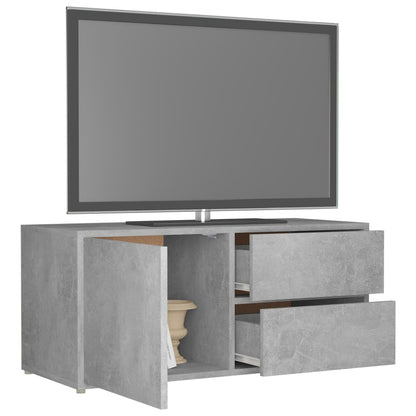 TV Cabinet Concrete Grey 80x34x36 cm Chipboard