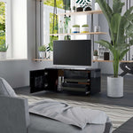 TV Cabinet High Gloss Black 80x34x36 cm Chipboard