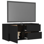 TV Cabinet High Gloss Black 80x34x36 cm Chipboard