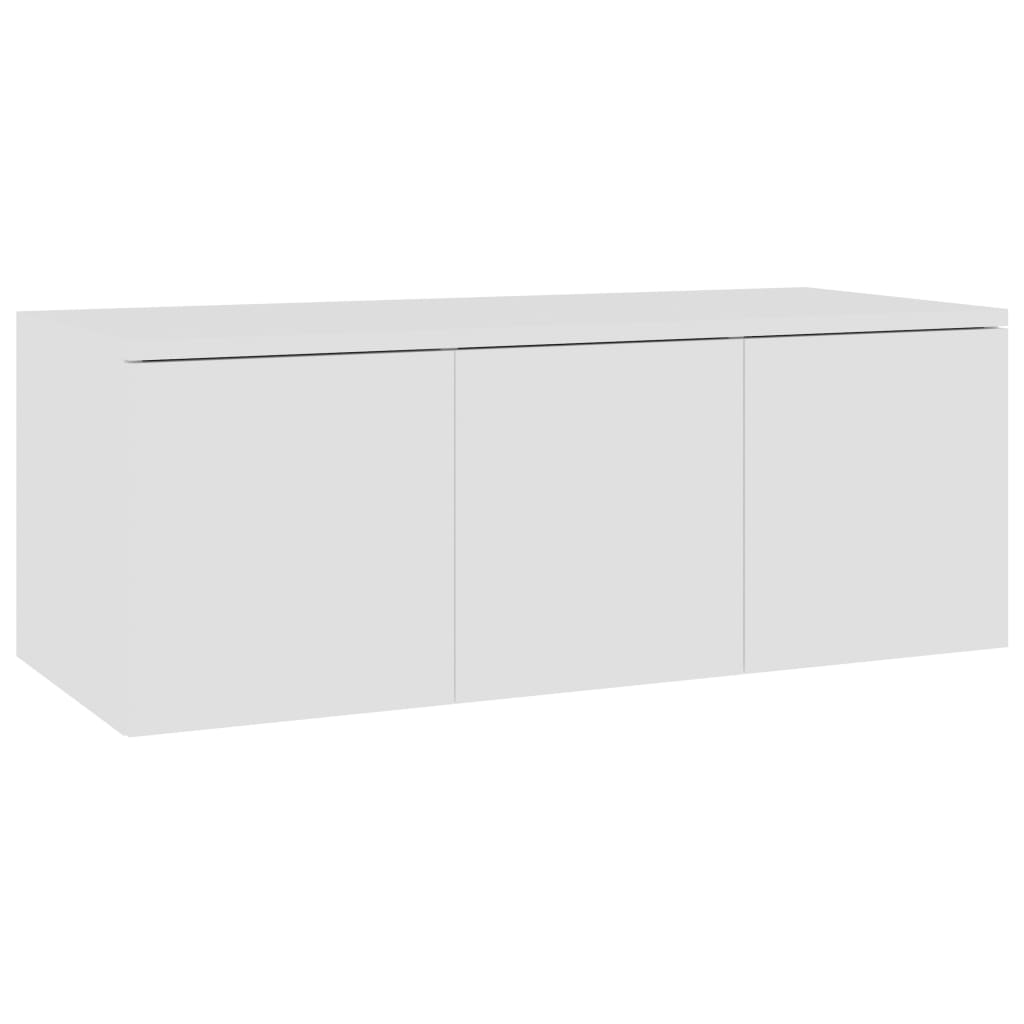 TV Cabinet White 80x34x30 cm Chipboard