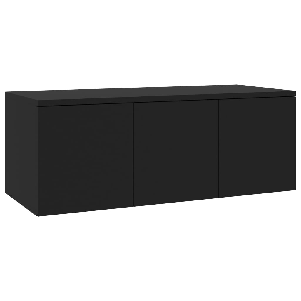 TV Cabinet Black 80x34x30 cm Chipboard