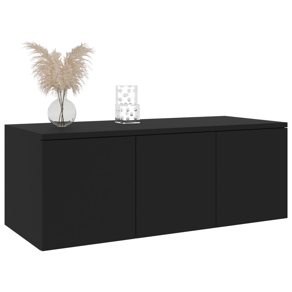 TV Cabinet Black 80x34x30 cm Chipboard