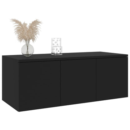 TV Cabinet Black 80x34x30 cm Chipboard