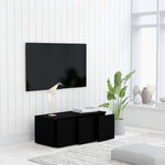 TV Cabinet Black 80x34x30 cm Chipboard