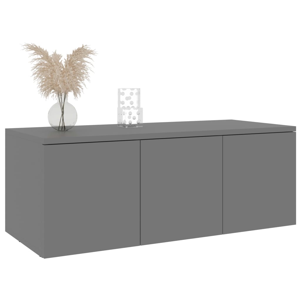 TV Cabinet Grey 80x34x30 cm Chipboard