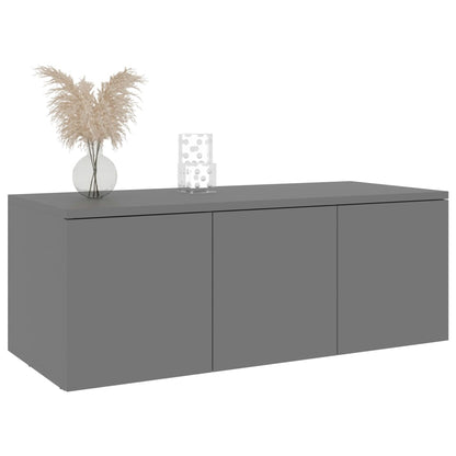 TV Cabinet Grey 80x34x30 cm Chipboard