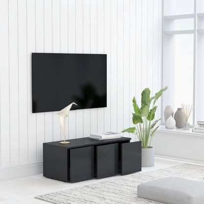 TV Cabinet Grey 80x34x30 cm Chipboard