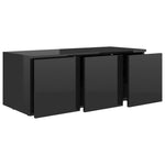 TV Cabinet High Gloss Black 80x34x30 cm Chipboard