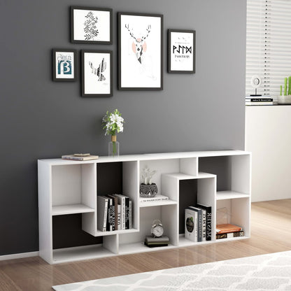 Book Cabinet White Engineered Wood