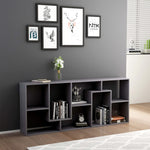 Book Cabinet Grey 67x24x161 cm Chipboard