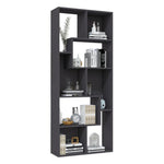 Book Cabinet Grey 67x24x161 cm Chipboard