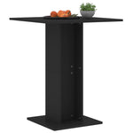 Bistro Table Black 60x60x75 cm Chipboard