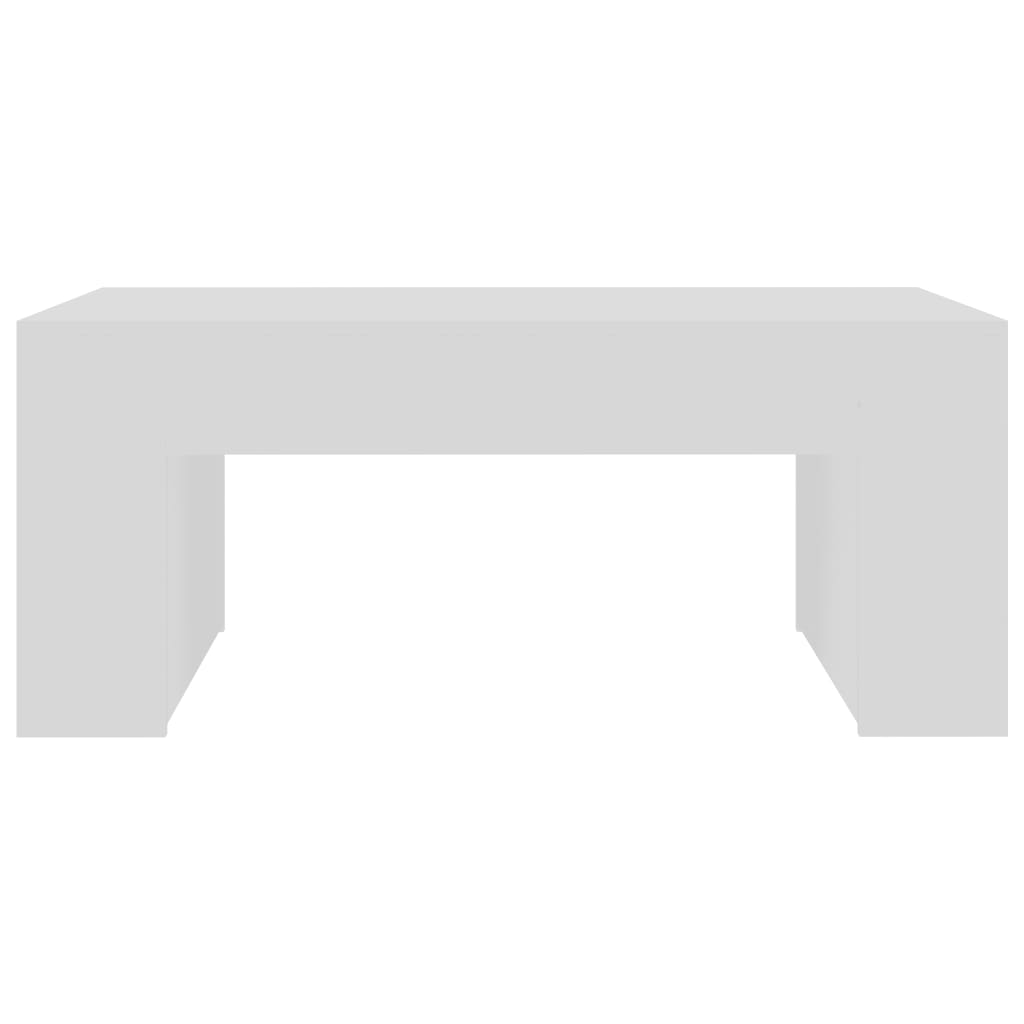 Coffee Table White Chipboard - 100×60×42cm