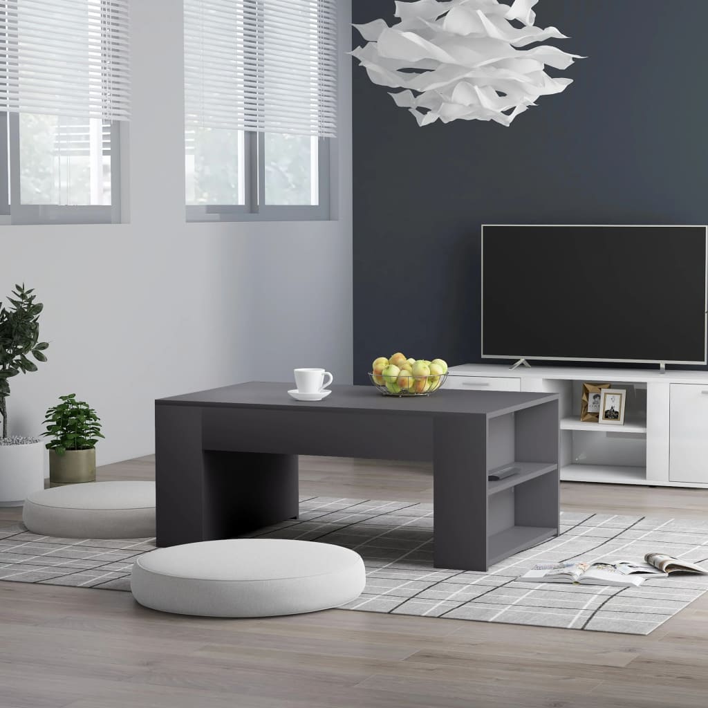 Coffee Table Grey 100x60x42 cm Chipboard